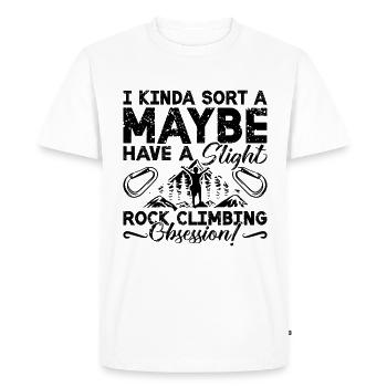 I Kinda Sort A Maybe Have Bouldering Rock Climber - Men's Premium Organic T-Shirt - white - Front - Nico (187cm)