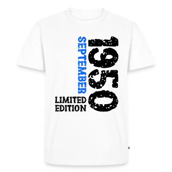 1950 September Limited Edition 73rd Birthday Decoration - Men's Premium Organic T-Shirt - white - Front - Nico (187cm)