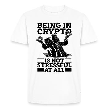 Être en crypto est crypto-monnaies crypto trader - T-shirt Premium bio Homme - blanc - Devant - Nico (187cm)