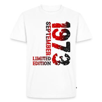 1973 Septembre Édition Limitée 50th Birthday Deco - T-shirt Premium bio Homme - blanc - Devant - Nico (187cm)