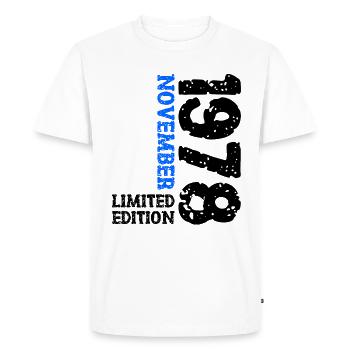 1978 novembre édition limitée 45e anniversaire décoration - T-shirt Premium bio Homme - blanc - Devant - Nico (187cm)