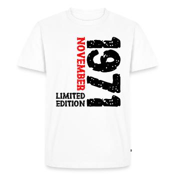 1971 November Limited Edition 52. Geburtstag Deko - Männer Premium Bio T-Shirt - Weiß - Vorne - Nico (187cm)