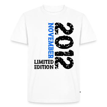 2012 Novembre Édition Limitée 11ème Anniversaire Décoration - T-shirt Premium bio Homme - blanc - Devant - Nico (187cm)