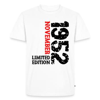 1952 novembre édition limitée 71e anniversaire décoration - T-shirt Premium bio Homme - blanc - Devant - Nico (187cm)