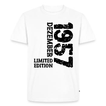 1957 décembre édition limitée 66e anniversaire décoration - T-shirt Premium bio Homme - blanc - Devant - Nico (187cm)