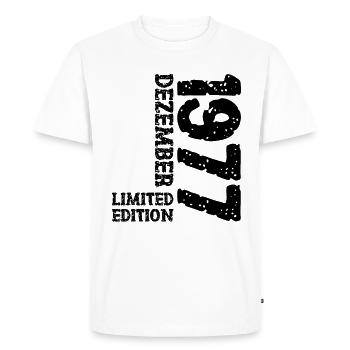 1977 décembre édition limitée 46e anniversaire décoration - T-shirt Premium bio Homme - blanc - Devant - Nico (187cm)