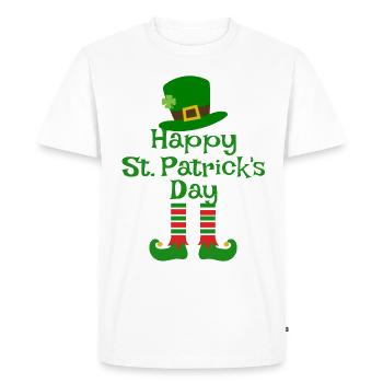 Accessoires de la Saint-Patrick Irlande Shamrock décoration - T-shirt Premium bio Homme - blanc - Devant - Nico (187cm)