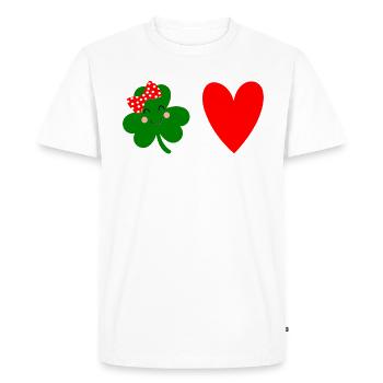 Accessoires de la Saint-Patrick Irlande Shamrock décoration - T-shirt Premium bio Homme - blanc - Devant - Nico (187cm)