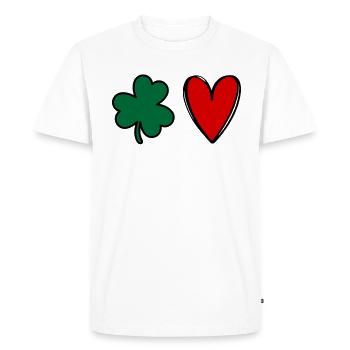 Accessoires de la Saint-Patrick Irlande Shamrock décoration - T-shirt Premium bio Homme - blanc - Devant - Nico (187cm)
