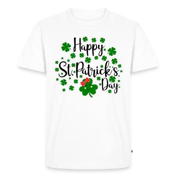 Accessoires de la Saint-Patrick Irlande Shamrock décoration - T-shirt Premium bio Homme - blanc - Devant - Nico (187cm)