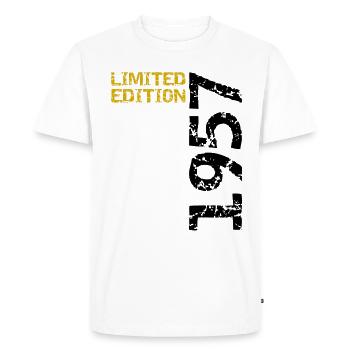 1957 édition limitée anniversaire cadeau femme mari - T-shirt Premium bio Homme - blanc - Devant - Nico (187cm)