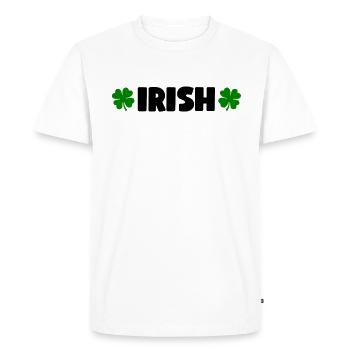 Accessoires de la Saint-Patrick Irlande Shamrock décoration - T-shirt Premium bio Homme - blanc - Devant - Nico (187cm)