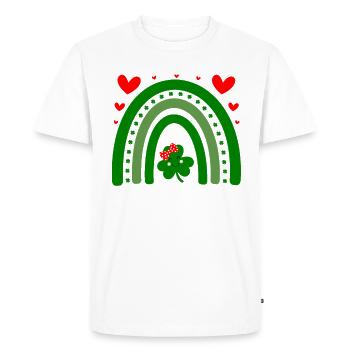 Accessoires de la Saint-Patrick Irlande Shamrock décoration - T-shirt Premium bio Homme - blanc - Devant - Nico (187cm)