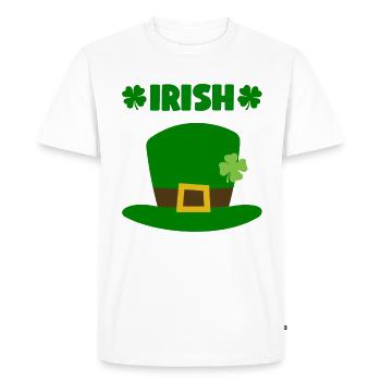 Accessoires de la Saint-Patrick Irlande Shamrock décoration - T-shirt Premium bio Homme - blanc - Devant - Nico (187cm)