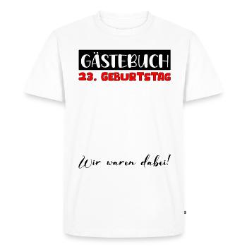23 Cadeau D’anniversaire Décoration Femme Livre d’Or Homme - T-shirt Premium bio Homme - blanc - Devant - Nico (187cm)