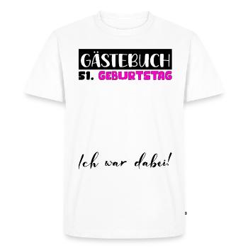 51 Cadeau D’anniversaire Décoration Femme Livre d’Or Femme - T-shirt Premium bio Homme - blanc - Devant - Nico (187cm)
