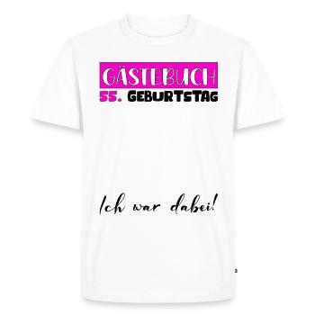 55 Cadeau D’anniversaire Décoration Femme Livre d’Or Femme - T-shirt Premium bio Homme - blanc - Devant - Nico (187cm)