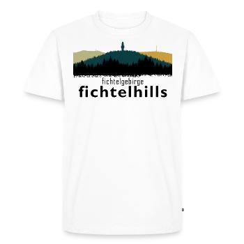 Fichtelgebirge Kösseine Schneeberg Ochsenkopf - T-shirt Premium bio Homme - blanc - Devant - Nico (187cm)