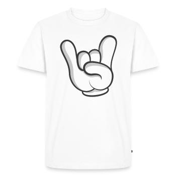 Rockeur - T-shirt Premium bio Homme - blanc - Devant - Nico (187cm)