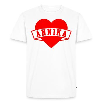 Annika Herzen - T-shirt Premium bio Homme - blanc - Devant - Nico (187cm)