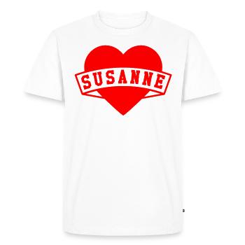 Susanne Herzen - Men's Premium Organic T-Shirt - white - Front - Nico (187cm)
