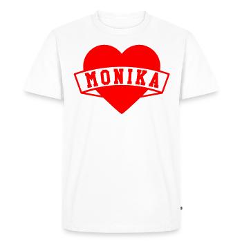 Monika Herzen - Men's Premium Organic T-Shirt - white - Front - Nico (187cm)