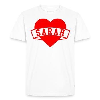 Sarah Herzen - T-shirt Premium bio Homme - blanc - Devant - Nico (187cm)