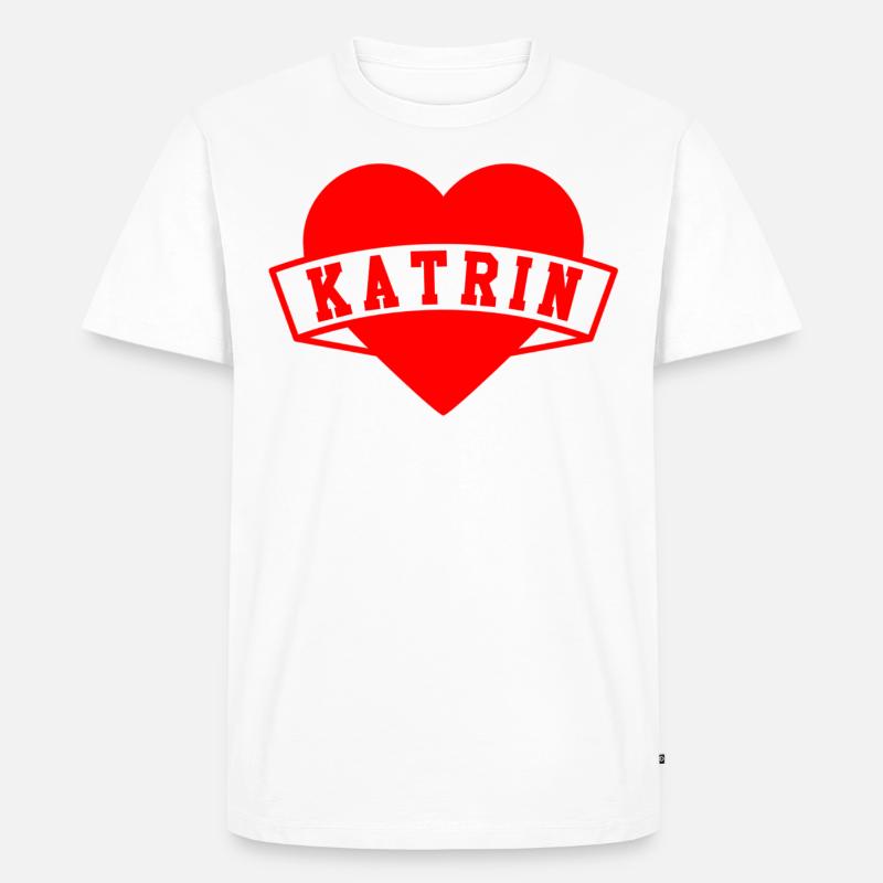 Katrin Herzen - Männer Premium Bio T-Shirt - Weiß
