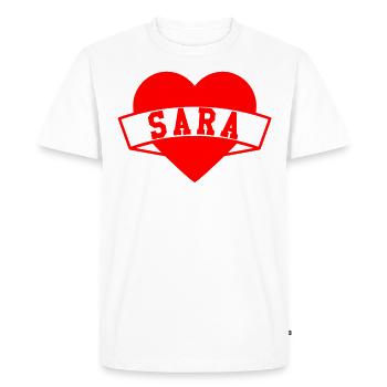 Sara Herzen - T-shirt Premium bio Homme - blanc - Devant - Nico (187cm)