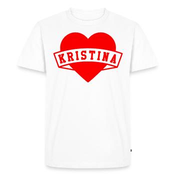 Kristina Herzen - T-shirt Premium bio Homme - blanc - Devant - Nico (187cm)