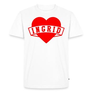 Ingrid Herzen - T-shirt Premium bio Homme - blanc - Devant - Nico (187cm)