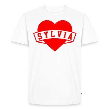 Sylvia Herzen - T-shirt Premium bio Homme - blanc - Devant - Nico (187cm)