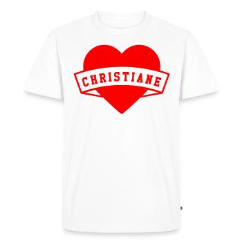Christiane Herzen - T-shirt Premium bio Homme - blanc - Devant - Nico (187cm)