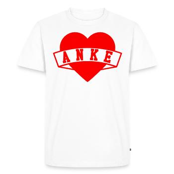 Anke Herzen - T-shirt Premium bio Homme - blanc - Devant - Nico (187cm)