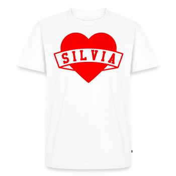 Silvia Herzen - T-shirt Premium bio Homme - blanc - Devant - Nico (187cm)