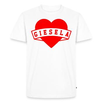 Giesela Herzen - T-shirt Premium bio Homme - blanc - Devant - Nico (187cm)