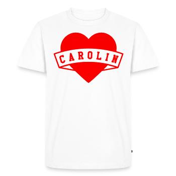 Carolin Herzen - Men's Premium Organic T-Shirt - white - Front - Nico (187cm)