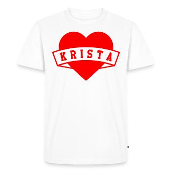 Krista Herzen - T-shirt Premium bio Homme - blanc - Devant - Nico (187cm)