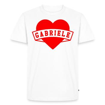 Gabriele Herzen - T-shirt Premium bio Homme - blanc - Devant - Nico (187cm)