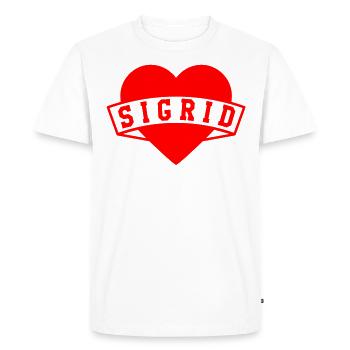 Sigrid Herzen - T-shirt Premium bio Homme - blanc - Devant - Nico (187cm)