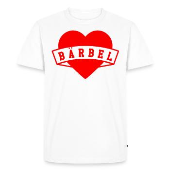 Bärbel Herzen - T-shirt Premium bio Homme - blanc - Devant - Nico (187cm)