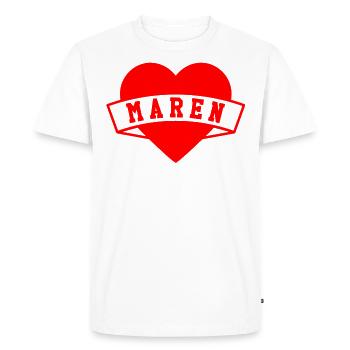 Maren Herzen - T-shirt Premium bio Homme - blanc - Devant - Nico (187cm)