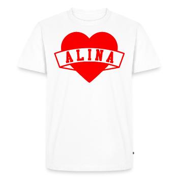 Alina Herzen - T-shirt Premium bio Homme - blanc - Devant - Nico (187cm)