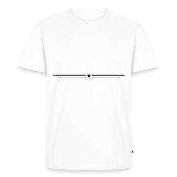 trait de symbole étoile - T-shirt Premium bio Homme - blanc - Devant - Nico (187cm)