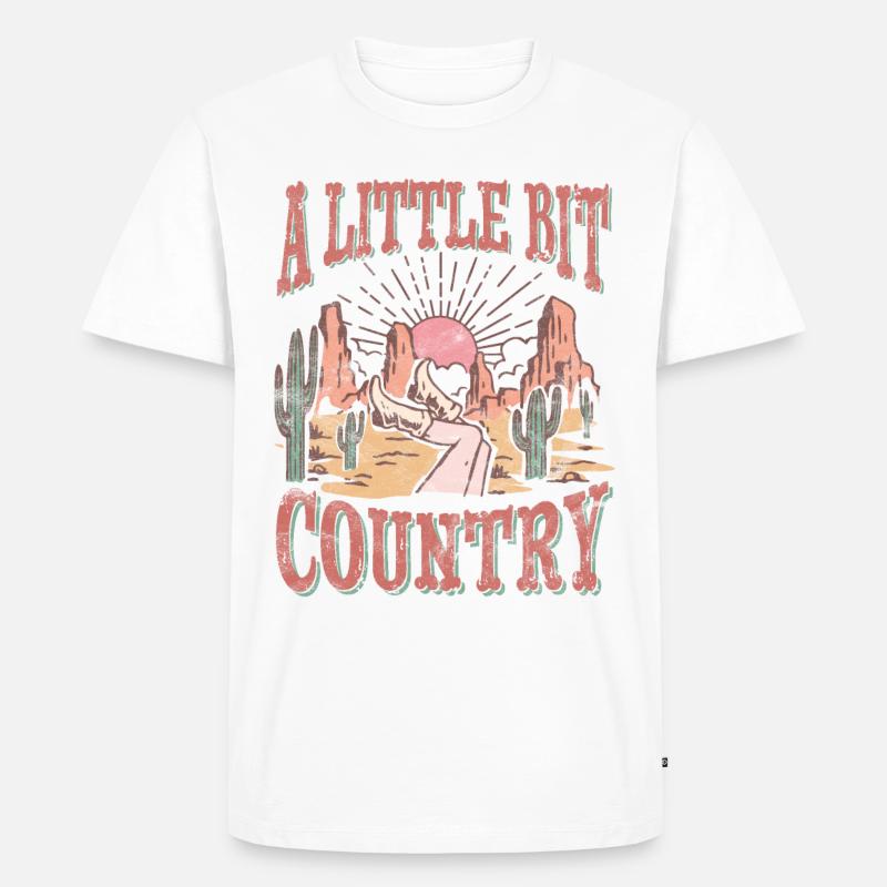 Ein bisschen Land - Männer Premium Bio T-Shirt - Weiß