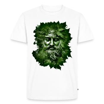 Homme vert - T-shirt Premium bio Homme - blanc - Devant - Nico (187cm)