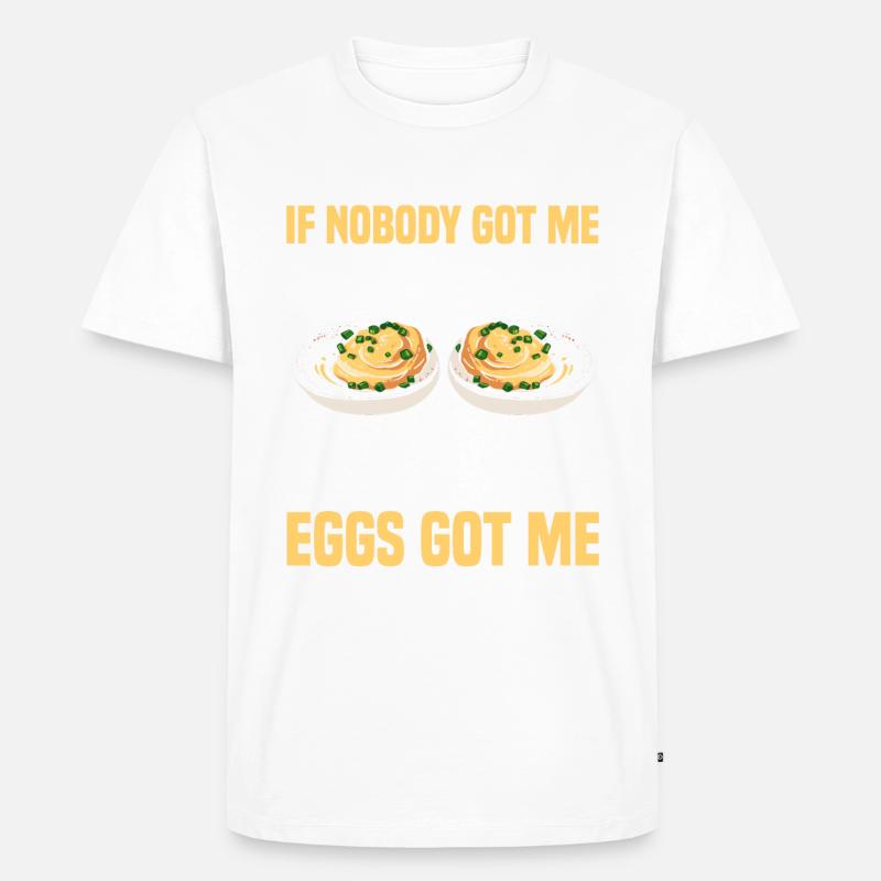 Gefüllte Eier - Männer Premium Bio T-Shirt - Weiß