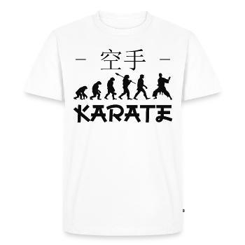 Karate evolution. martial arts. Gift Idea.Japan - Men's Premium Organic T-Shirt - white - Front - Nico (187cm)