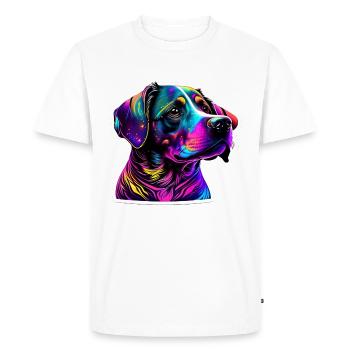 Dog - Men's Premium Organic T-Shirt - white - Front - Nico (187cm)