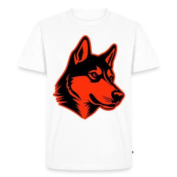 Husky Dog Head - Men's Premium Organic T-Shirt - white - Front - Nico (187cm)